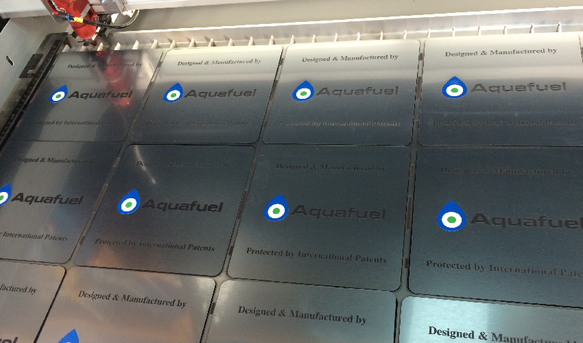 Aquafuel - laser engraved wall plaques
