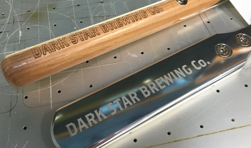 Dark Star Brewing Co. - laser engraved metal 