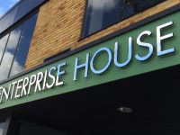 Enterprise House Sign - laser cut acrylic letters