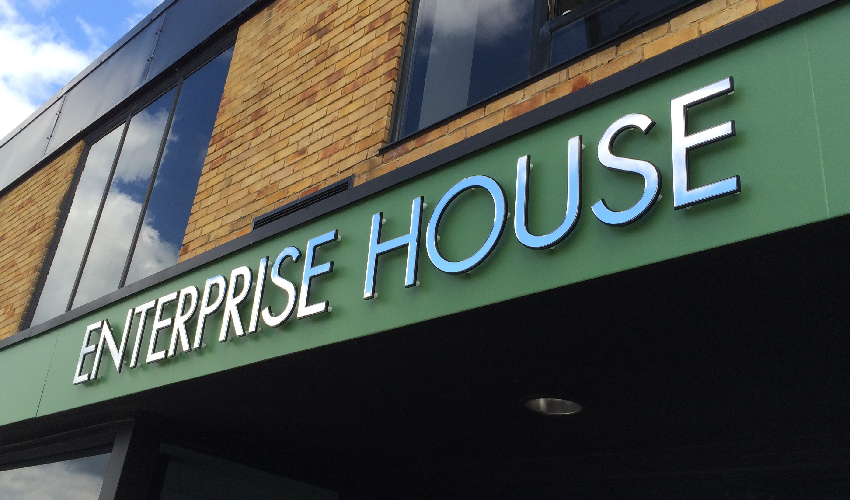 Enterprise House Sign - laser cut acrylic letters