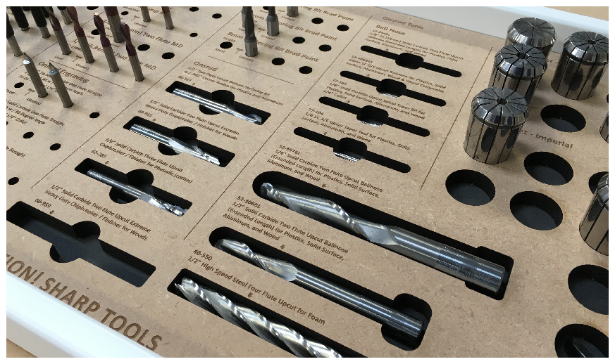 Custom laser cut & engraved tool holder