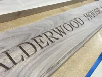 Alderwood House - laser engraved wooden signs