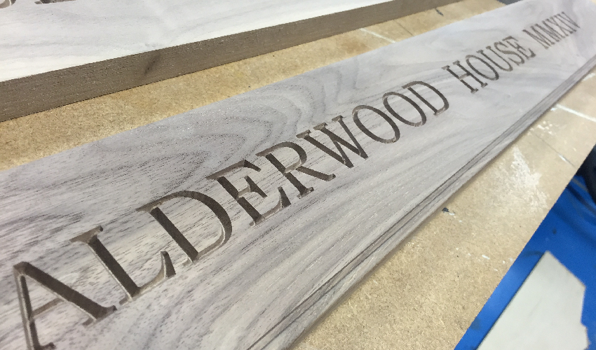 Alderwood House - laser engraved wooden signs